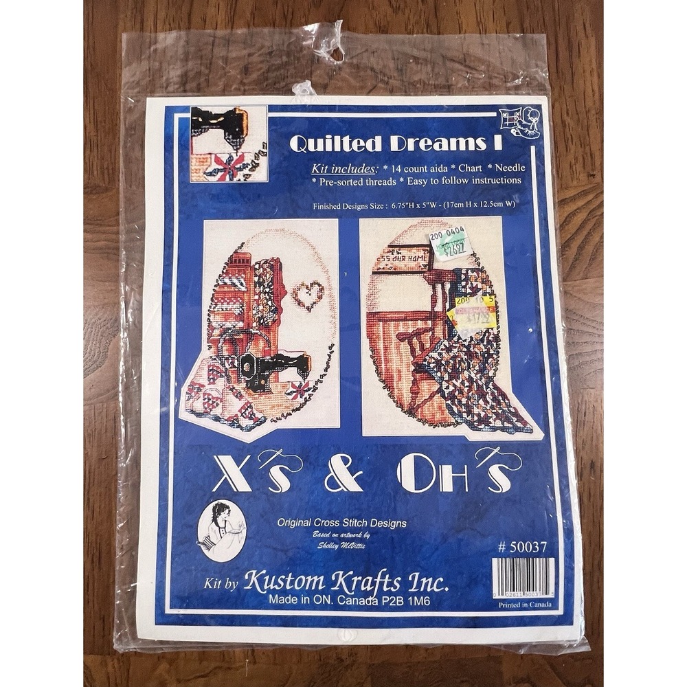 X's and Oh's Counted Cross Stitch Kit 50037 Quilted Dreams I Chair/Closet Quilts